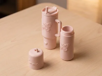 Mini Stanley Tumbler Keychain & Lip Balm Holder