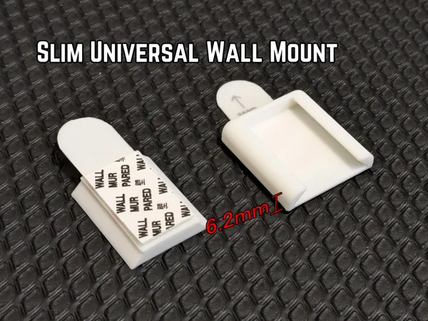 Support mural fin universel (petites bandes Command)