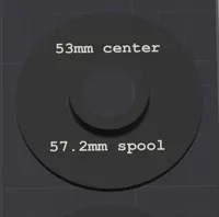 53mm center 57mm wide spool