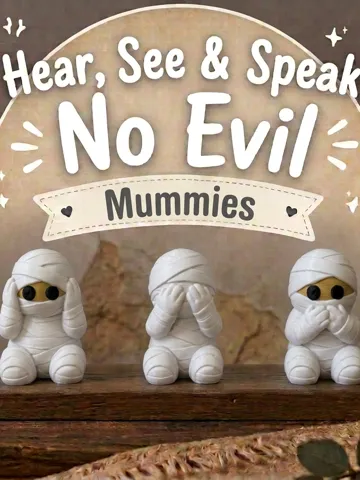 Modelo para impresión 3D: Hear, See & Speak No Evil Mummies — vista de referencia 2