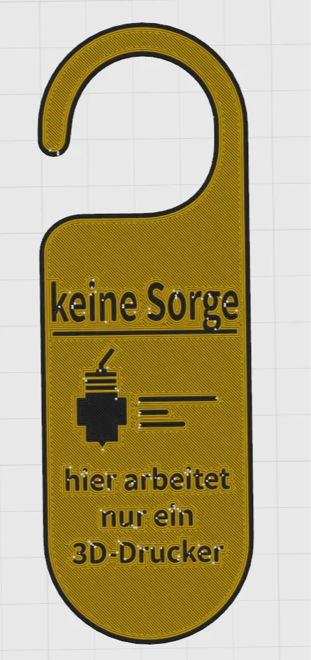 Türschild zur Beruhigung der Nachbarn
