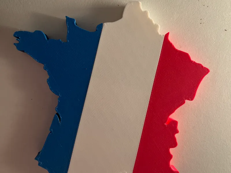 France Cartes des pays  version drapeau