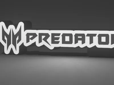 Predator typeface LED Lightbox - with stand