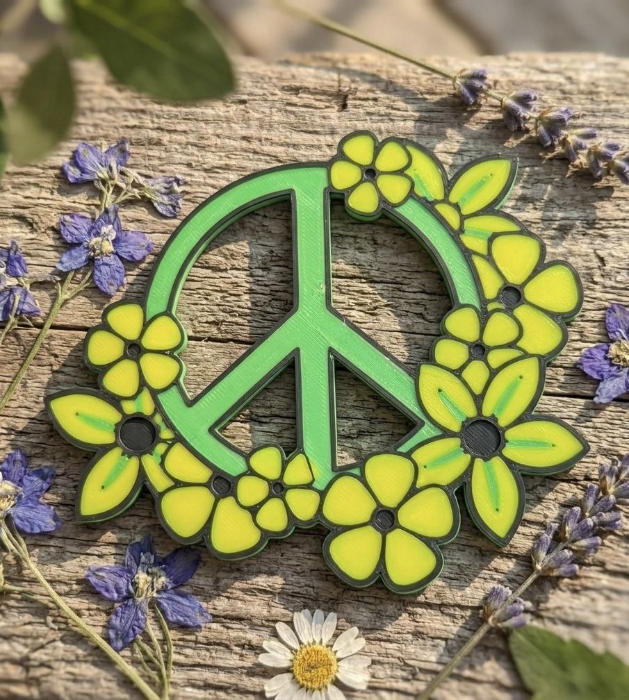 Miniatura 2 do modelo 3D Peace & Flowers