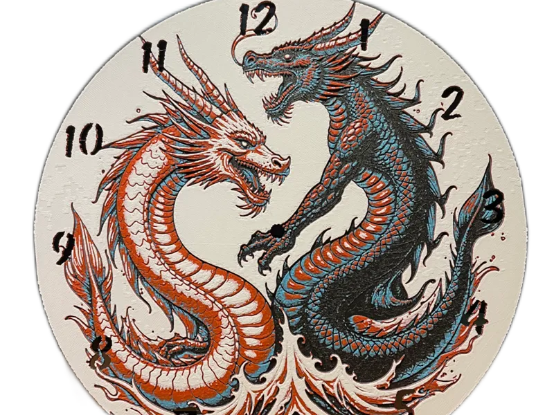 WandUhr Dragon Hueforge