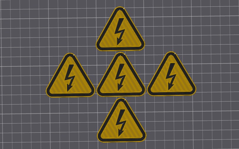 Miniatura 2 do modelo 3D High Voltage Warning Sign