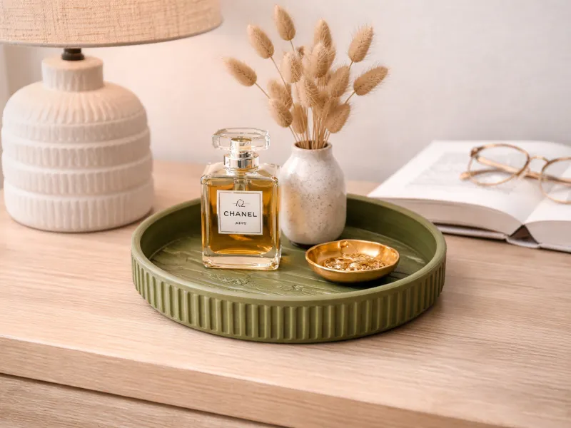 Orbit Trays - four full textured rounded tray set