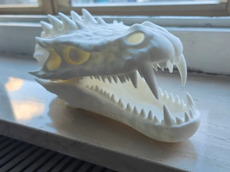 Fantasy Basilisk Skull–Decorative Creature Sculpt