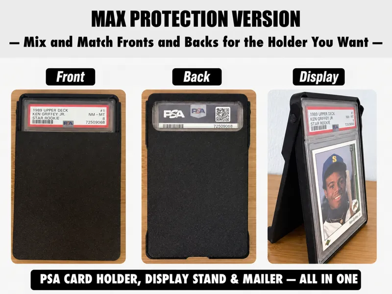 PSA Graded Card Holder + Display Stand + Mailer