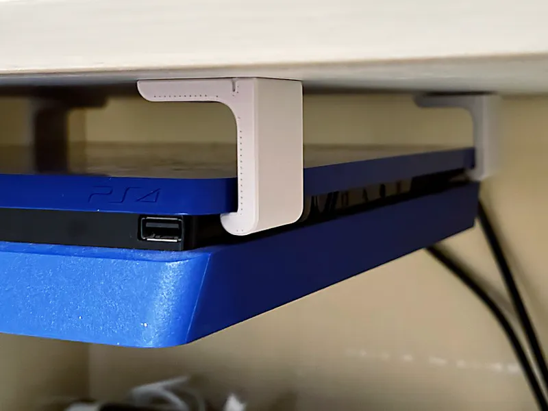 PS4 Slim under shelf mounting bracket