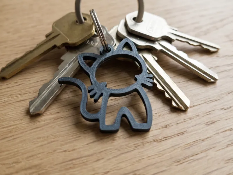 Cat silhouette keychain