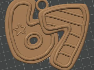 Star/stripe 67 gingerbread decoration