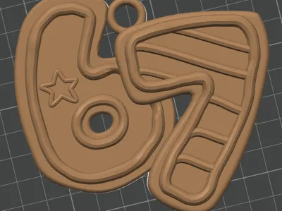 Star/stripe 67 gingerbread decoration
