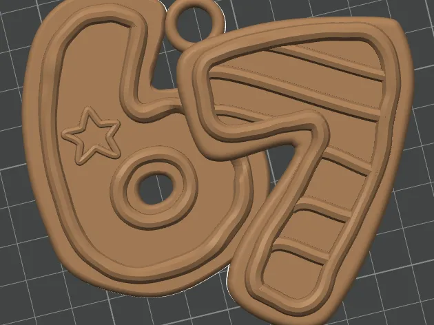 Star/stripe 67 gingerbread decoration