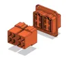 Double Female Connector 2x4P + 2 Male Connectors 4P