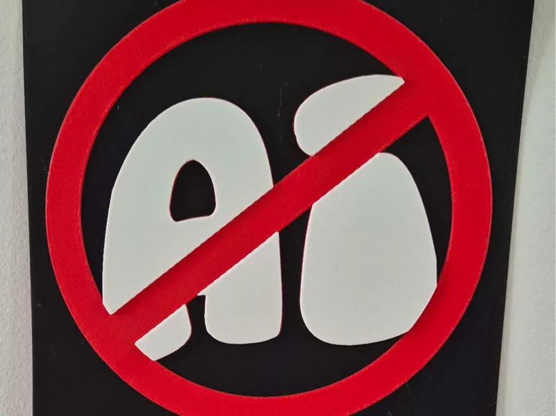 NO AI Creation Sign