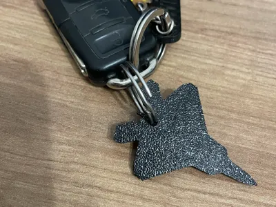 F22 keychain top view