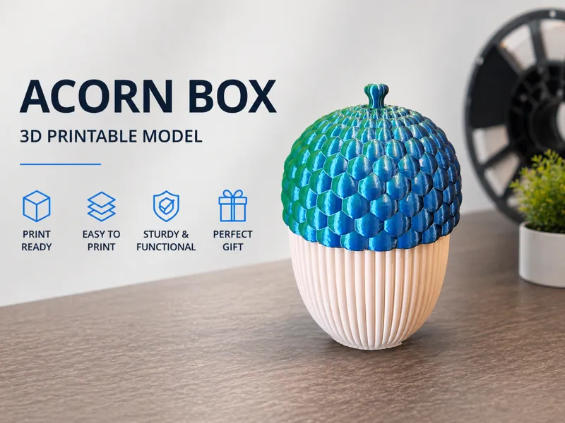 Ribbed acorn container