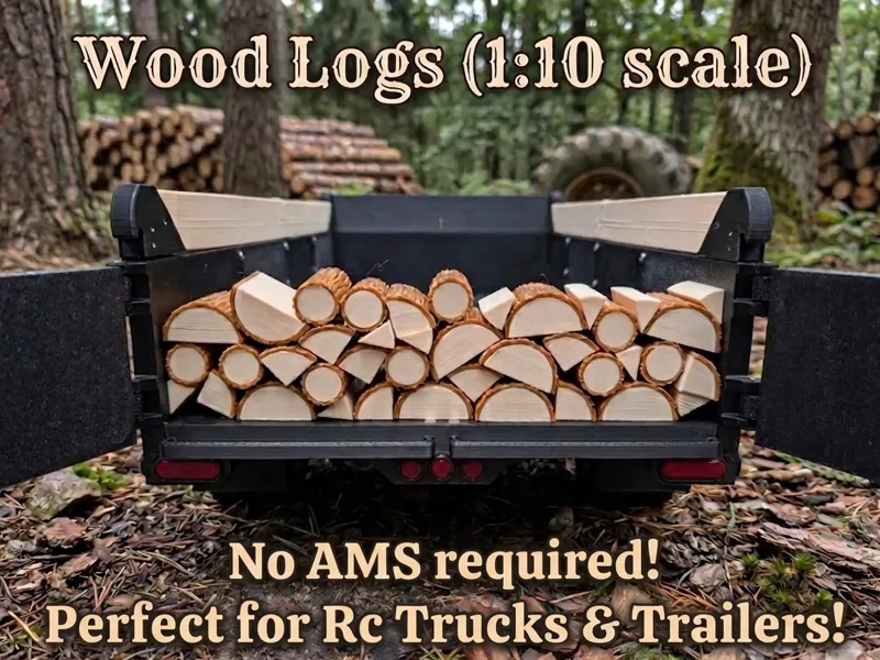 Realistic 1:10 Scale Firewood Logs
