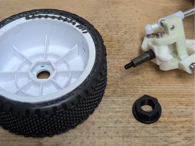 RC10 front wheel adaptor