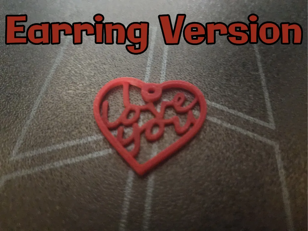 I Love You Heart | Earring version included view 4