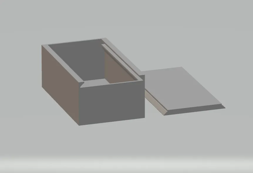 Box with sliding lid view 3