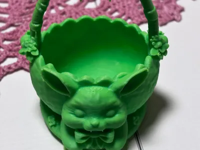 Easter bunny egg basket