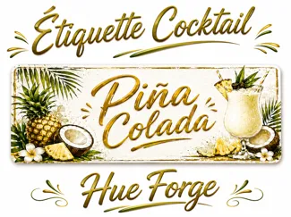 Piña Colada - Étiquette Cocktail