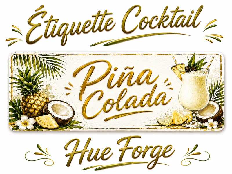 Piña Colada - Étiquette Cocktail