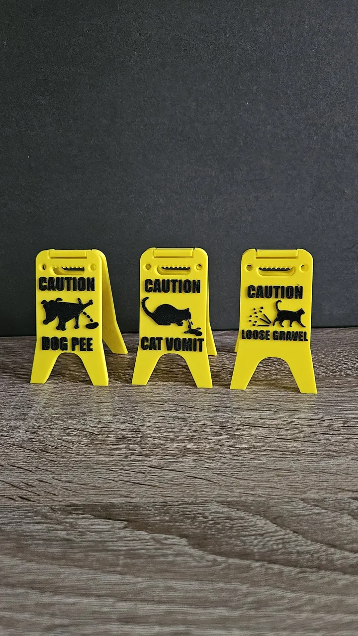 Funny mini Floor Signs (caution, warning) view 2