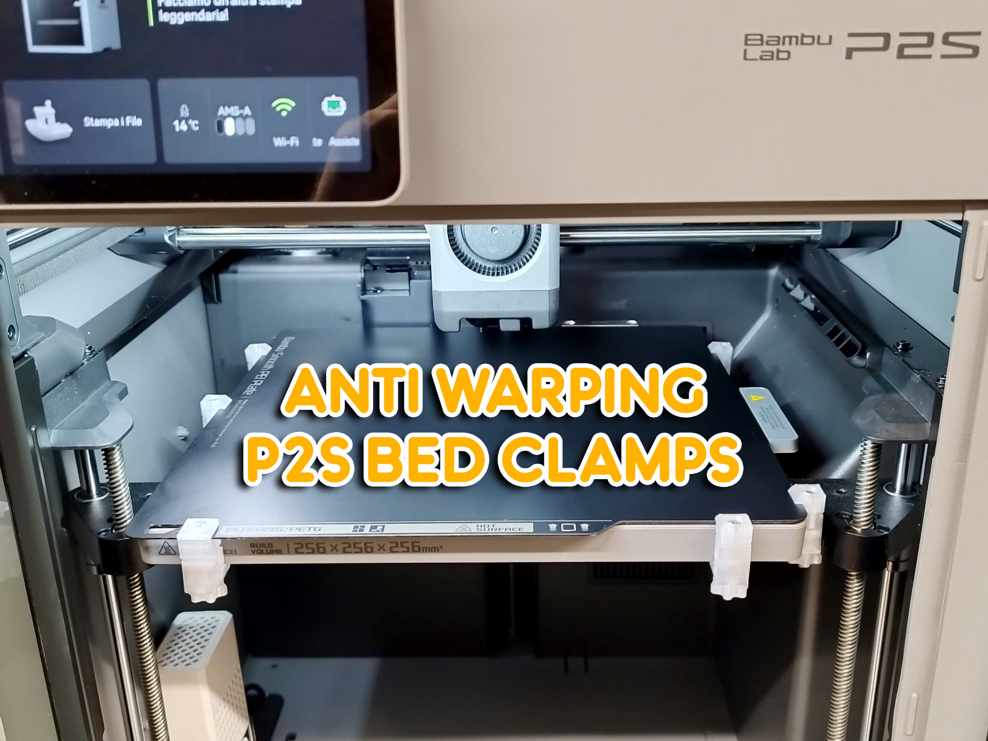 Bed Clamps for P2S - anti warping and bed lifting
