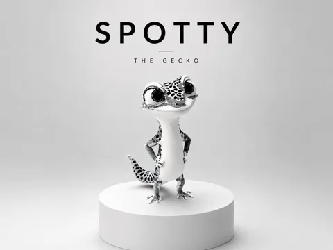 Letrero o emblema decorativo: Spotty the Gecko — referencia de MakerWorld