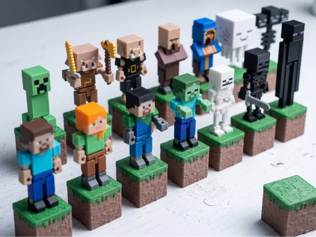Minecraft Action Figures Heroes & Mobs Collection