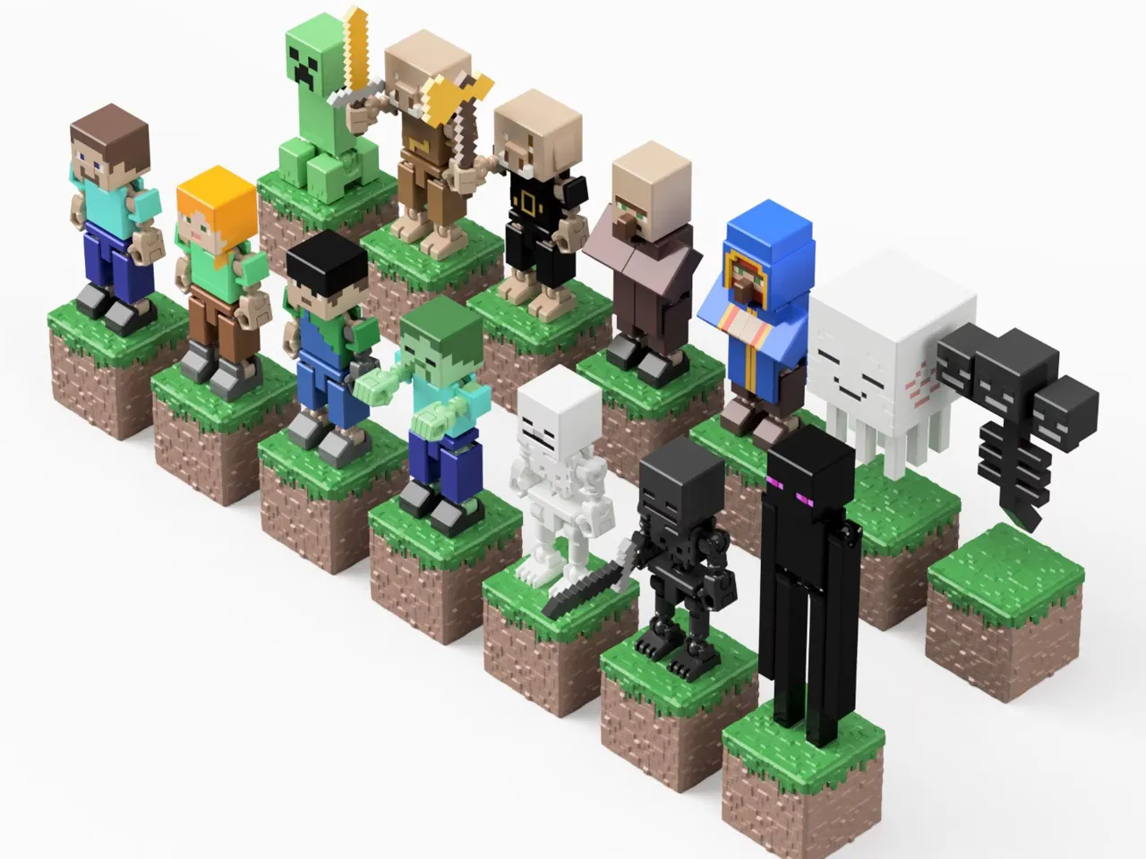 Minecraft Action Figures Heroes & Mobs Collection view 3