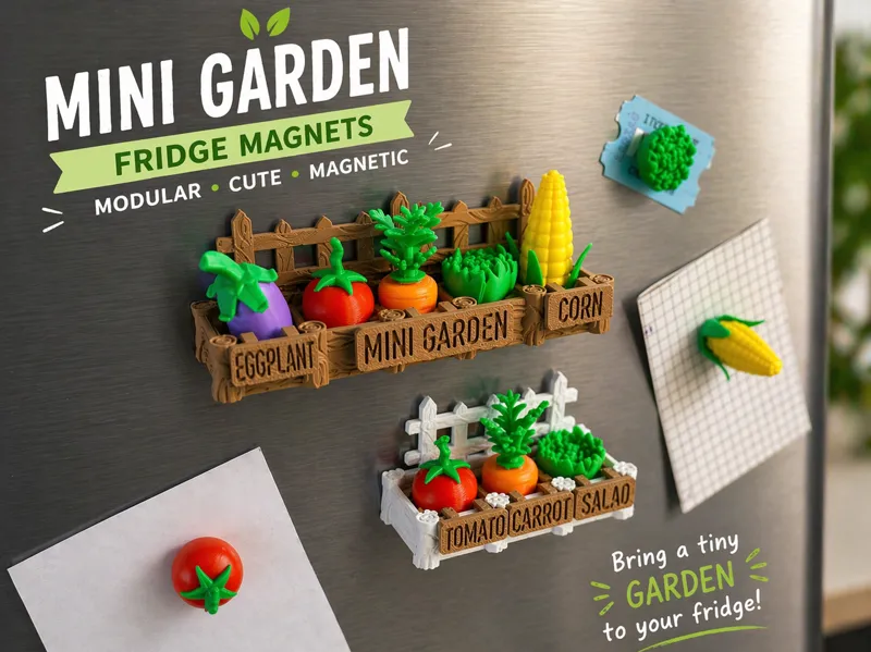 Mini Garden Fridge Magnets Vegetable 