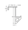 35 mm - Single Over Door Hook