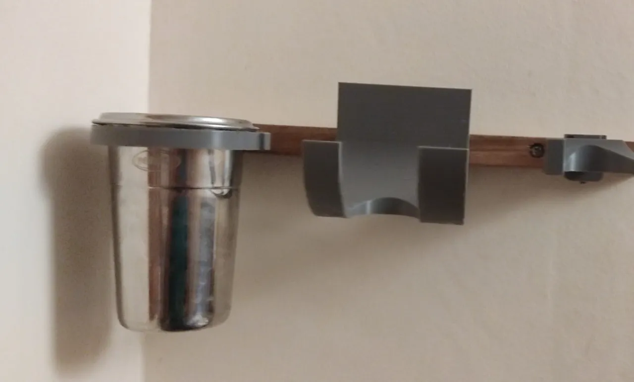 Multiple hair dryer stand + cup holder view 3