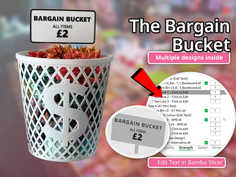 The Bargain Bucket - Display Stand for Makers