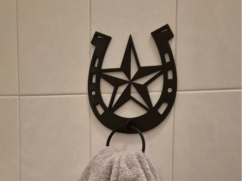Texas star Horse shoe bathroom set