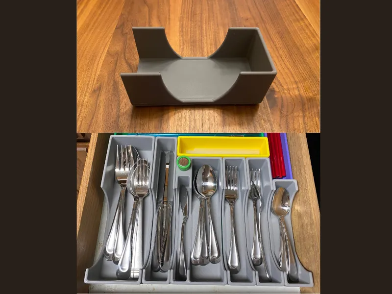 4x2x60mm Gridfinity Silverware Open End Small Hole