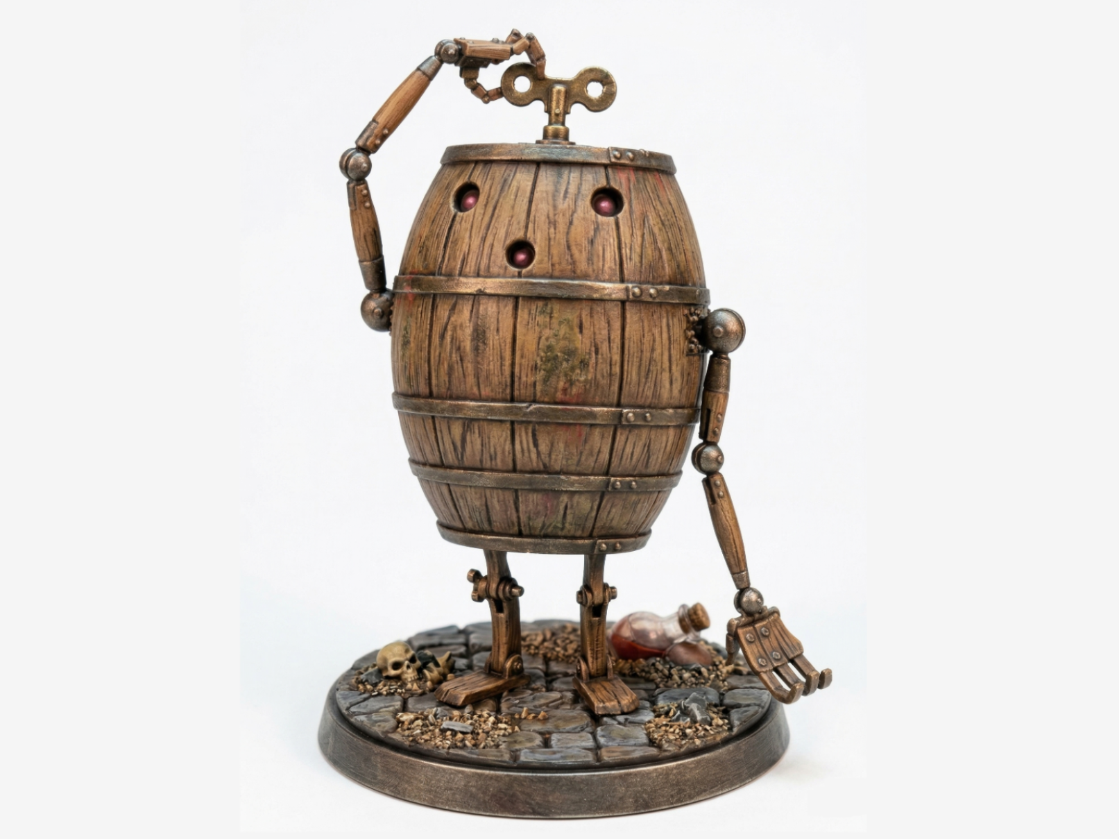 Explosive Golem Barrel D&D Miniature (35mm)