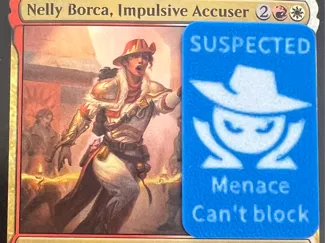 Suspect token with reminder text