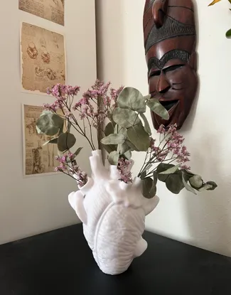 anatomical heart vase