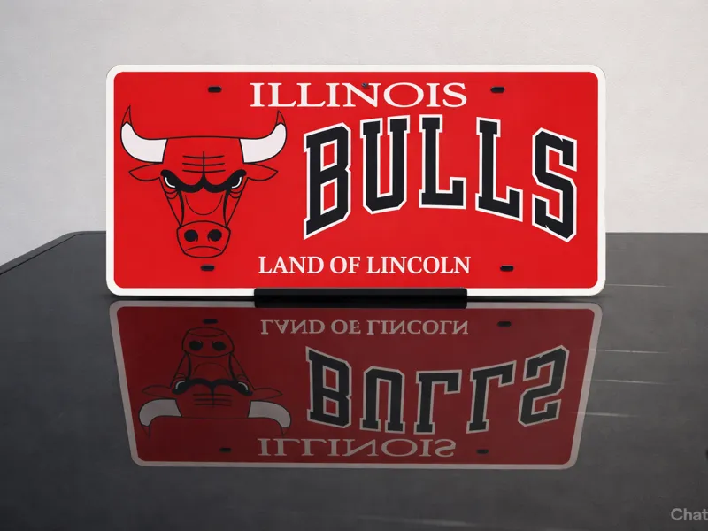 Chicago Bulls Fan License place decor