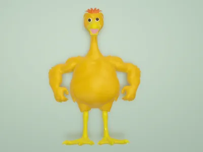 Goose with Buff Arms Honk and Flex