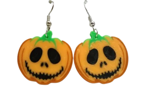 Carved Pumpkin Earrings - 5 styles and a no face