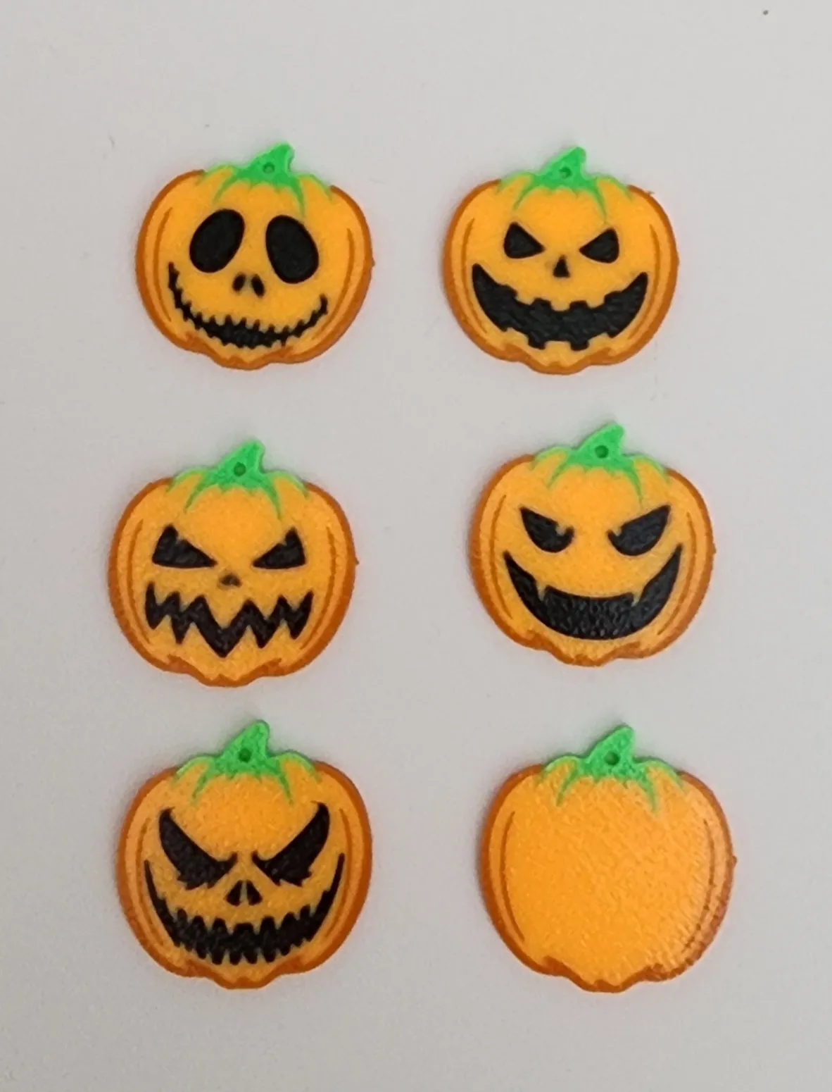 Carved Pumpkin Earrings - 5 styles and a no face view 2