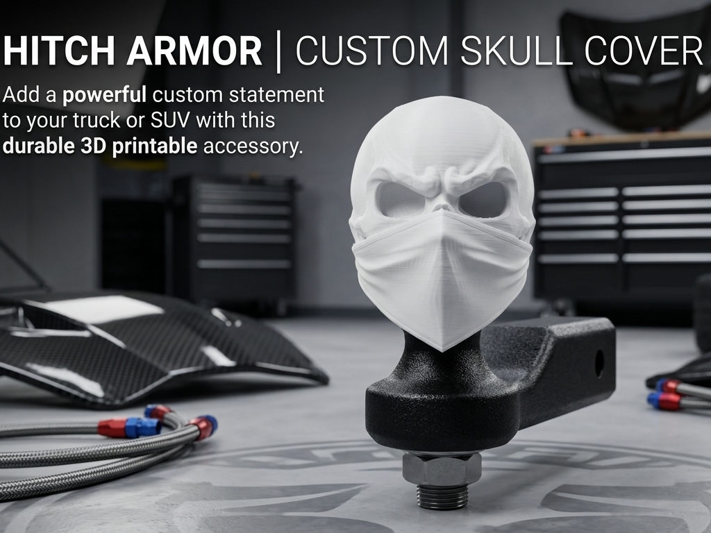 Masked Skull Tow Ball Cover - Ninja Hitch Shield