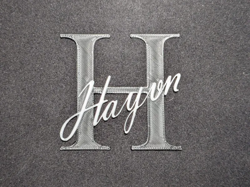 Door Name, Door Sign "Hayvn" – 2-Color, 6mm Thick