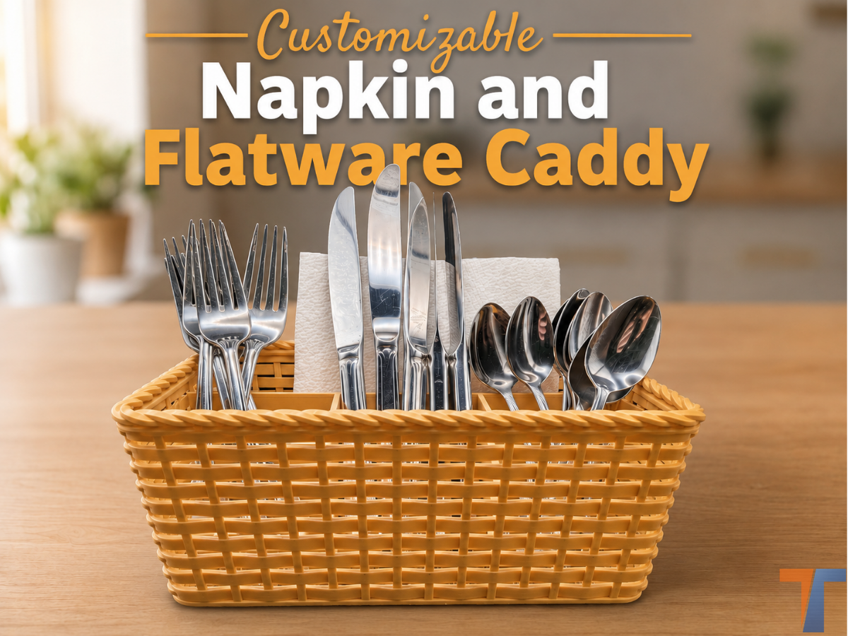 Customizable Napkin and Flatware Caddy